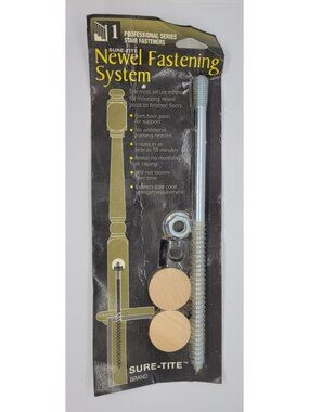 Newel Fastening System Stair Fasteners includes red oak and white oak plugs